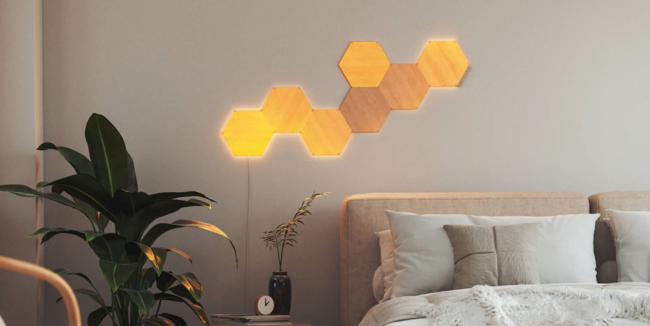 nanoleaf hexagon slaapkamer