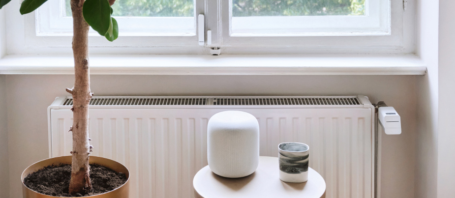 tado radiatorknop in woonkamer