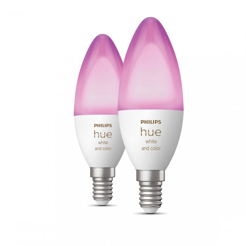 Philips Hue White & Color Ambiance E14 Bluetooth Led Lamp 2-pack