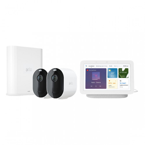 Arlo Pro 3 VMS4240P Set met 2 Camera's + Google Nest Hub