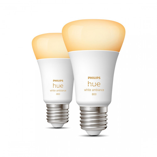 Philips Hue White Ambiance E27 Bluetooth Bulbs 2-pack
