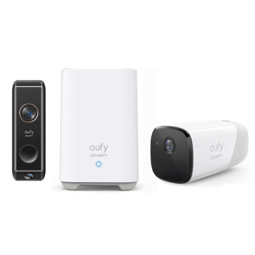 eufy Video Doorbell Dual 2 Pro (Batterij) met HomeBase 2 + eufyCam 2 Pro