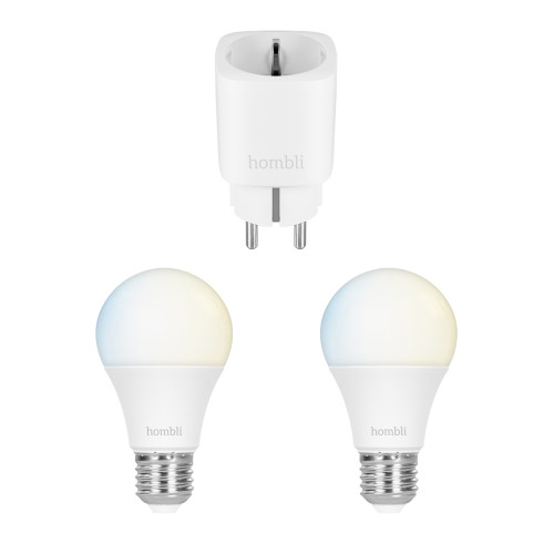 Hombli Smart Bulb CCT 2-pack + Smart Socket