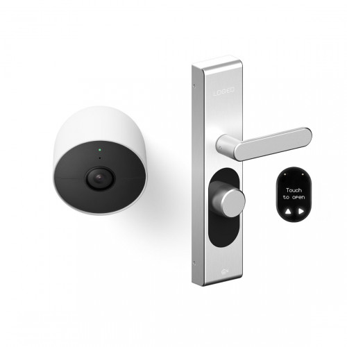 Google Nest Cam (batterij) + LOQED Touch Smart Lock - Main