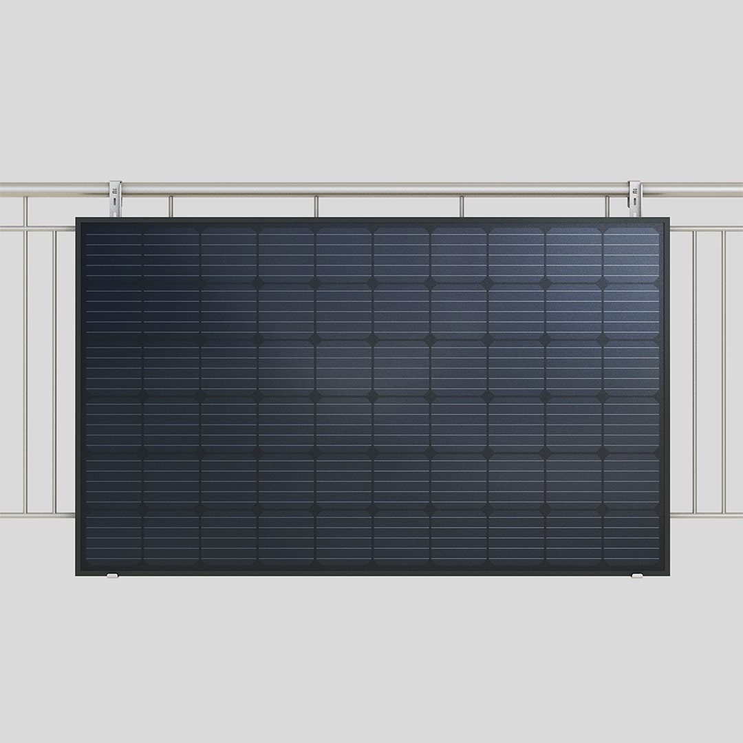 EET Solmate LightMate Balkon Plus - Balkoncentrale met balkonsteunen (2x430Wp) - Zwart