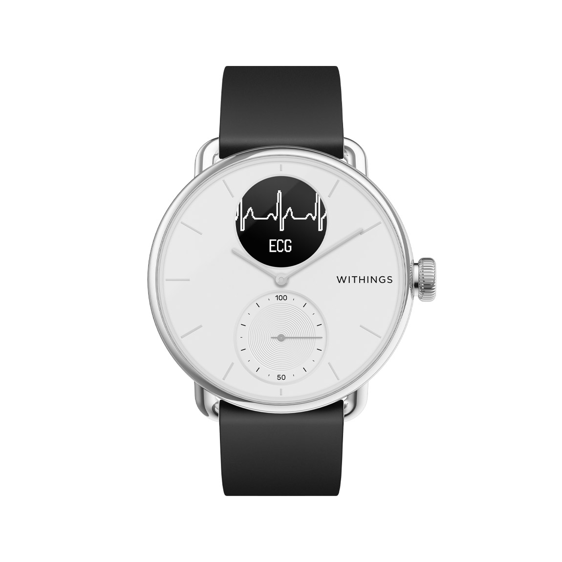 Withings ScanWatch - Smartwatch - 38 mm en Wit