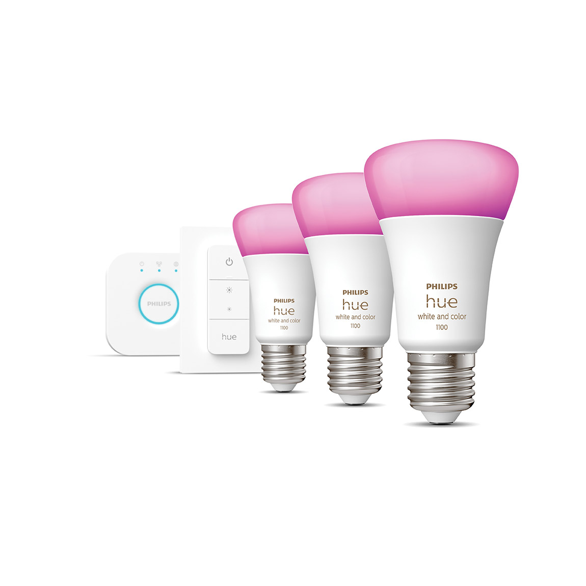 Philips Hue White & Color Ambiance E27 Bluetooth 3-pack Starter Kit - Wit