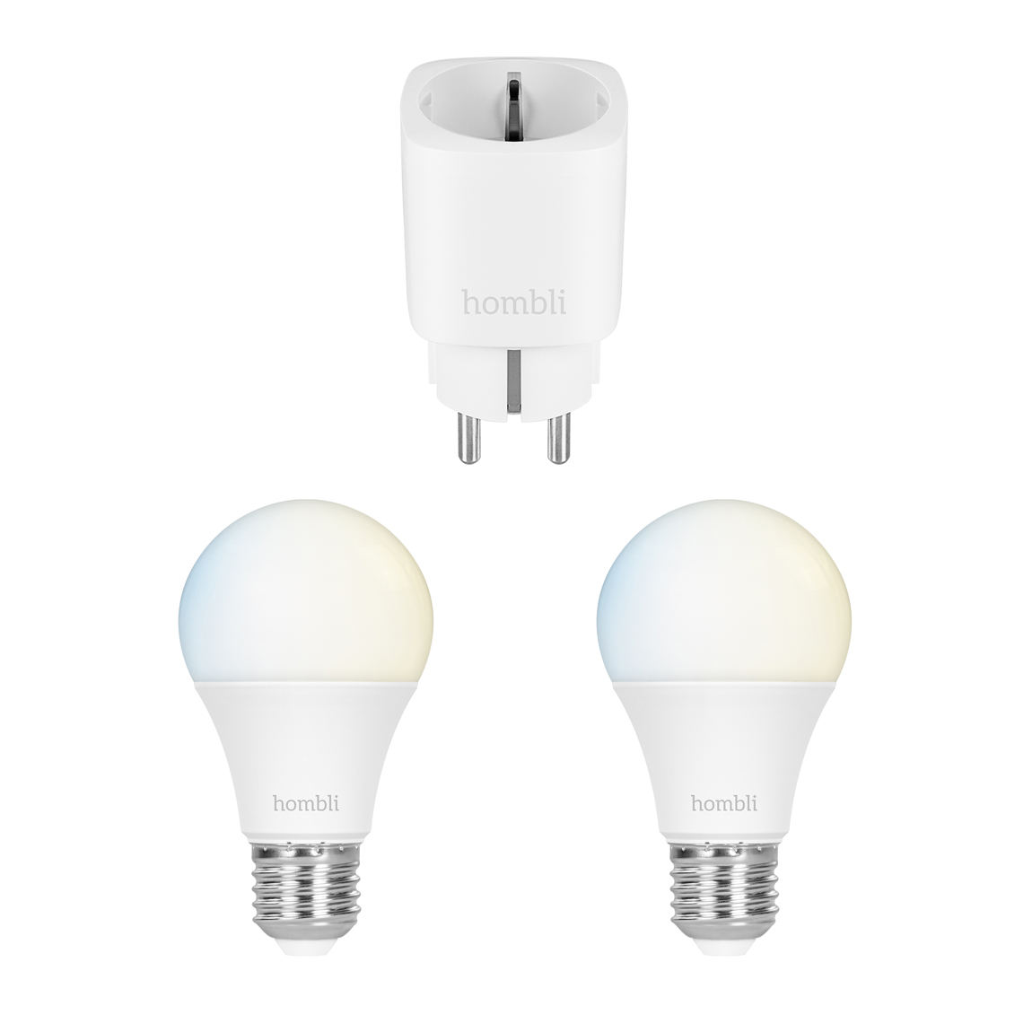 Hombli Smart Bulb White 2-pack + Smart Socket