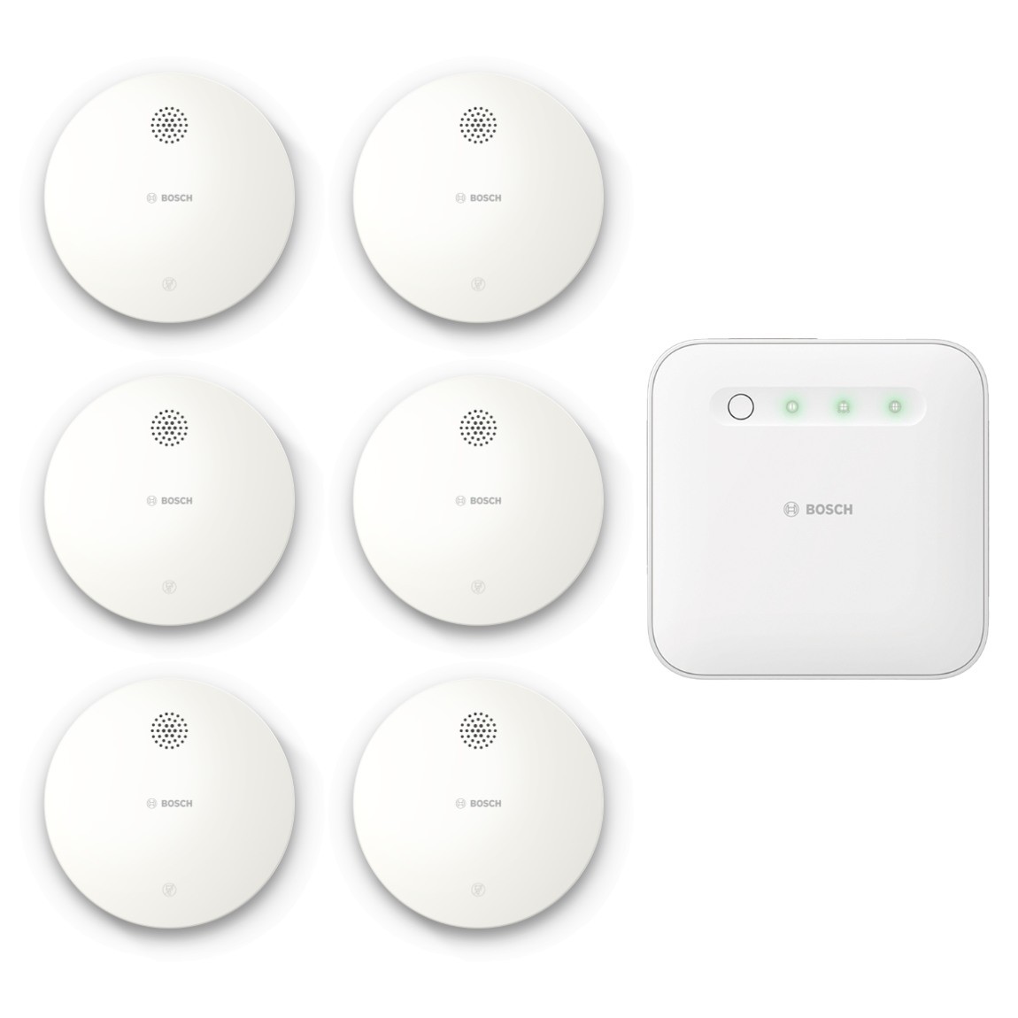 Bosch Smart Home Starter Set met 6 Rookmelders (Gen. 2)