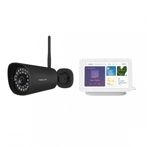 Foscam G4P Outdoor Super HD Camera 4.0 MP + Google Nest Hub