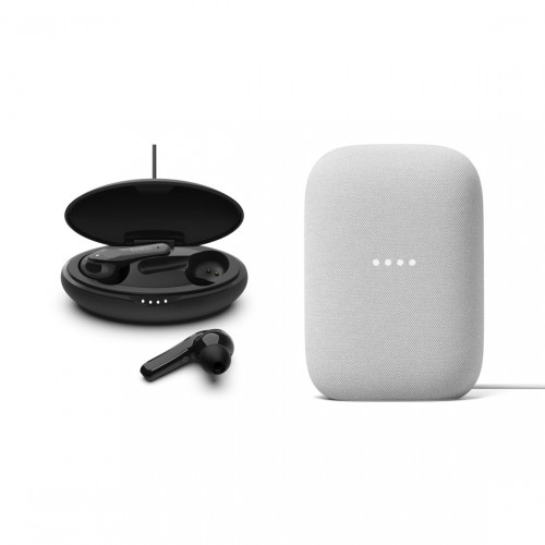 Google Nest Audio + Belkin SOUNDFORM Move Earbuds