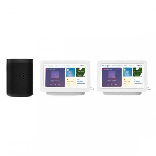 Sonos One + Google Nest Hub (Gen. 2) 2-pack