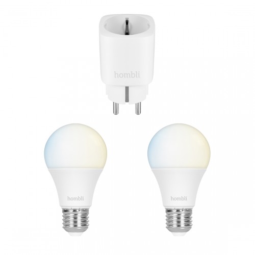 Hombli Smart Bulb CCT 2-pack + Smart Socket