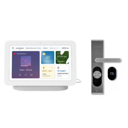 Google Nest Hub (Gen. 2) + LOQED Touch Smart Lock