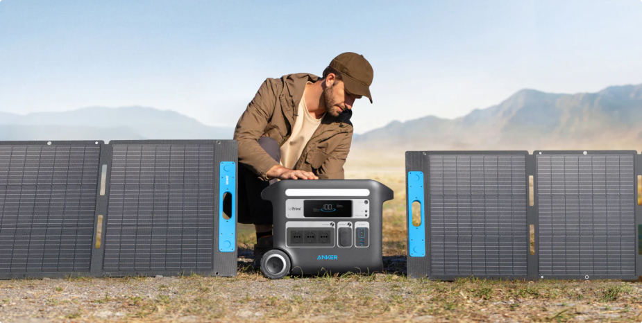 anker power station zonnepaneel met ezviz portable