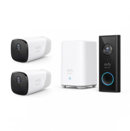 eufy Video Doorbell 2K (batterij) + HomeBase 2 + 2x eufyCam 2 Pro Cam