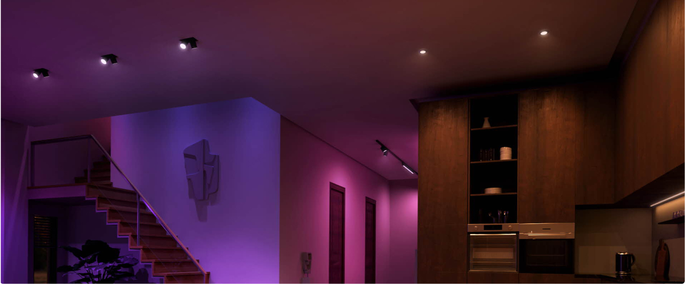 Philips Hue White & Color Ambiance woonkamer