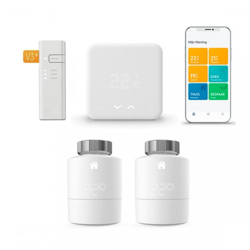 tado° Thermostaat Starter Kit V3+ + Radiator Thermostaat (2-pack)