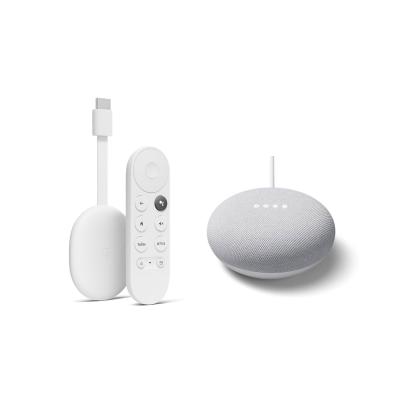 Tink Google Chromecast met Google TV (4K) + Google Nest Mini (Gen. 2) aanbieding