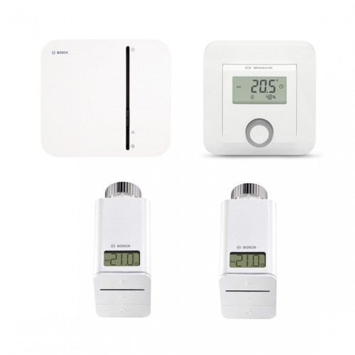 Bosch Smart Home Controller + 2x Radiatorknop + Kamerthermostaat