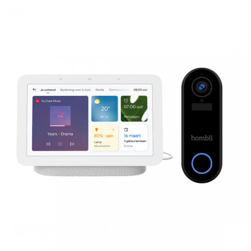 Hombli Smart Doorbell 2 + Google Nest Hub 