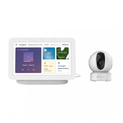 Google Nest Hub (Gen. 2) + EZVIZ C6CN Pro Pan Tilt Wifi Camera